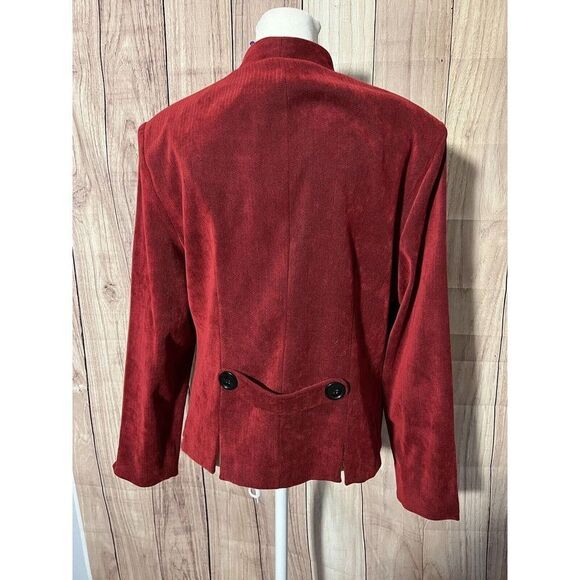 Perceptions Vintage Red Blazer Womens Size 12 Button Up - Picture 6 of 8